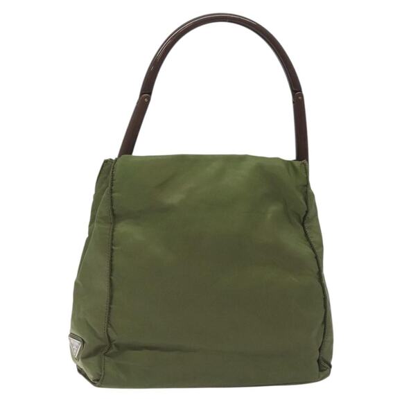PRADA Shoulder Bag Nylon Khaki - Picture 1 of 12